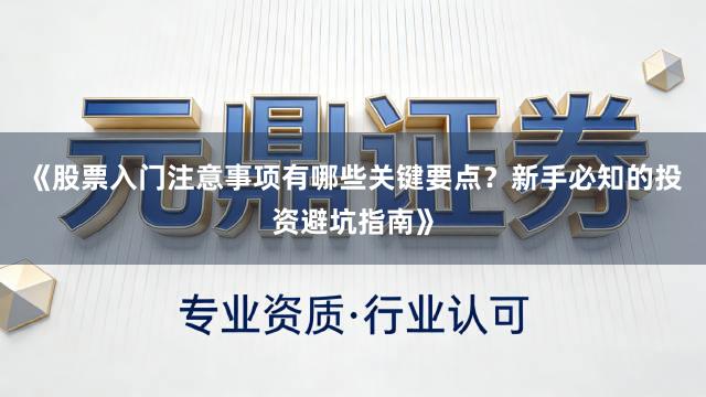 《股票入门注意事项有哪些关键要点？新手必知的投资避坑指南》
