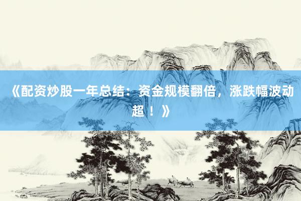 《配资炒股一年总结：资金规模翻倍，涨跌幅波动超 ！》
