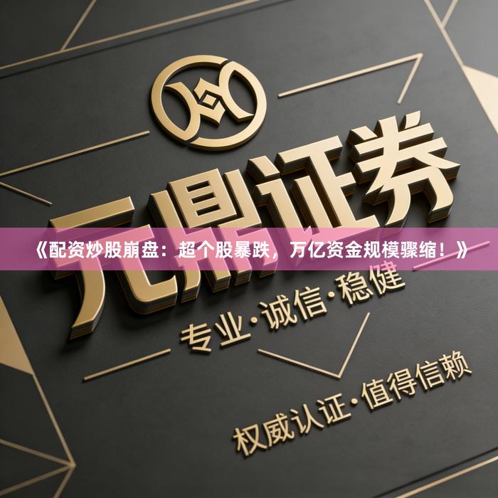 《配资炒股崩盘：超个股暴跌，万亿资金规模骤缩！》