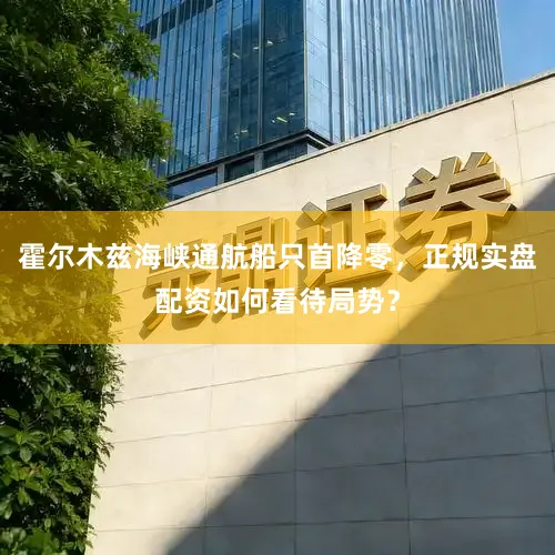 霍尔木兹海峡通航船只首降零，正规实盘配资如何看待局势？