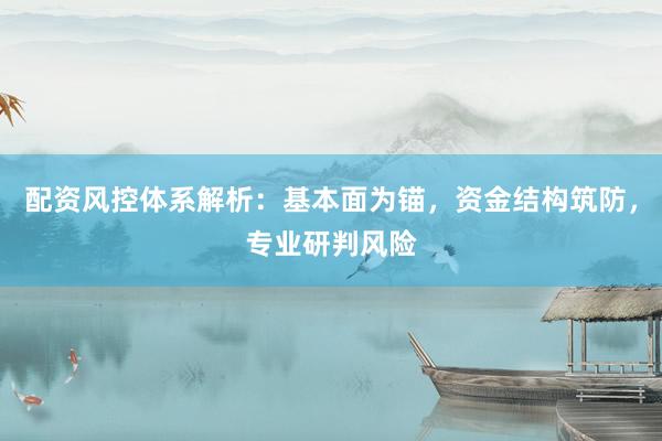 配资风控体系解析：基本面为锚，资金结构筑防，专业研判风险