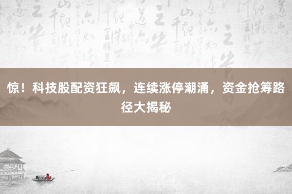 惊！科技股配资狂飙，连续涨停潮涌，资金抢筹路径大揭秘
