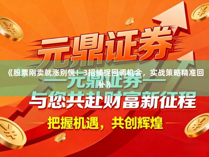 《股票刚卖就涨别慌！3招捕捉回调机会，实战策略精准回补》
