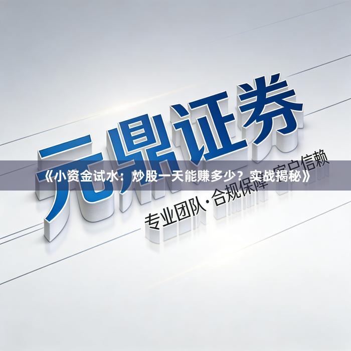 《小资金试水：炒股一天能赚多少？实战揭秘》