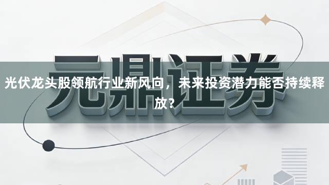 光伏龙头股领航行业新风向，未来投资潜力能否持续释放？
