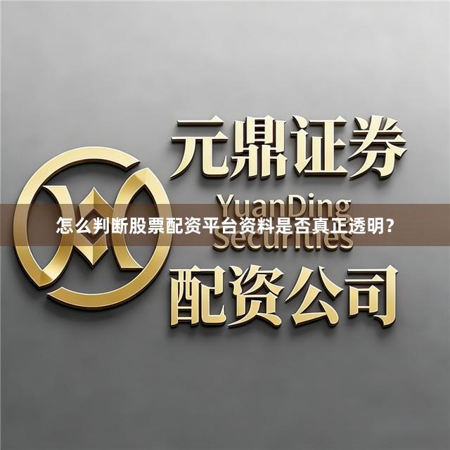 怎么判断股票配资平台资料是否真正透明？