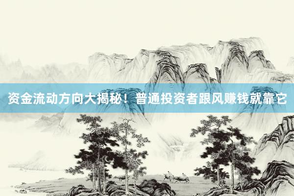 资金流动方向大揭秘！普通投资者跟风赚钱就靠它